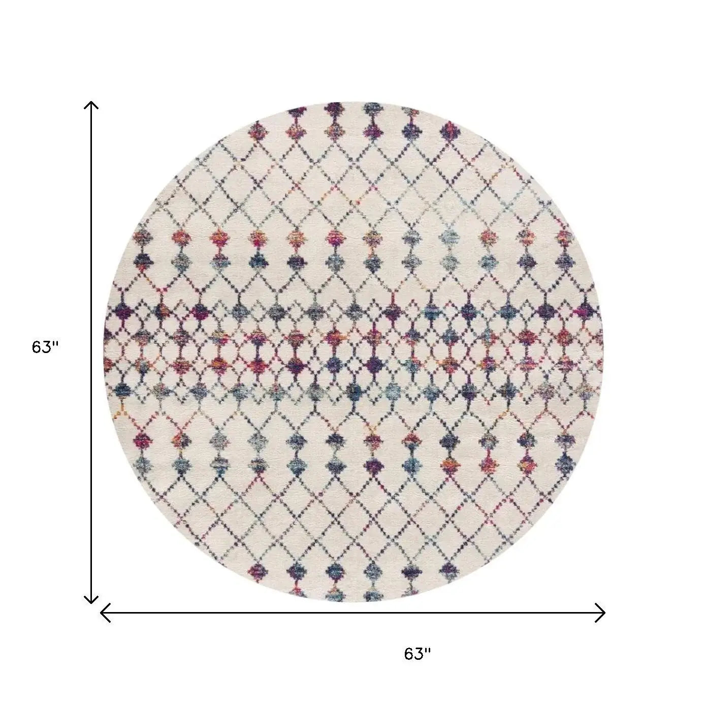 5' X 5' Beige And Blue Abstract Round Rug - Homeroots - Flyclothing LLC