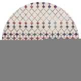 5' X 5' Beige And Blue Abstract Round Rug - Homeroots - Flyclothing LLC