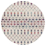 8' X 8' Beige And Blue Abstract Round Rug - Homeroots - Flyclothing LLC