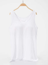 Scoop Neck Wide Strap Tank - Trendsi - Flyclothing LLC