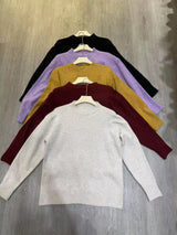 Full Size Cozy Knit Round Neck Oversized Sweater Plus Size - Trendsi - Flyclothing LLC