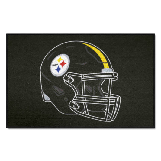 Pittsburgh Steelers Ulti-Mat Rug - 5ft. x 8ft., Helmet Logo - Pittsburgh Steelers