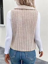Cozy Fleece Open Front Vest Coat - Trendsi - Flyclothing LLC