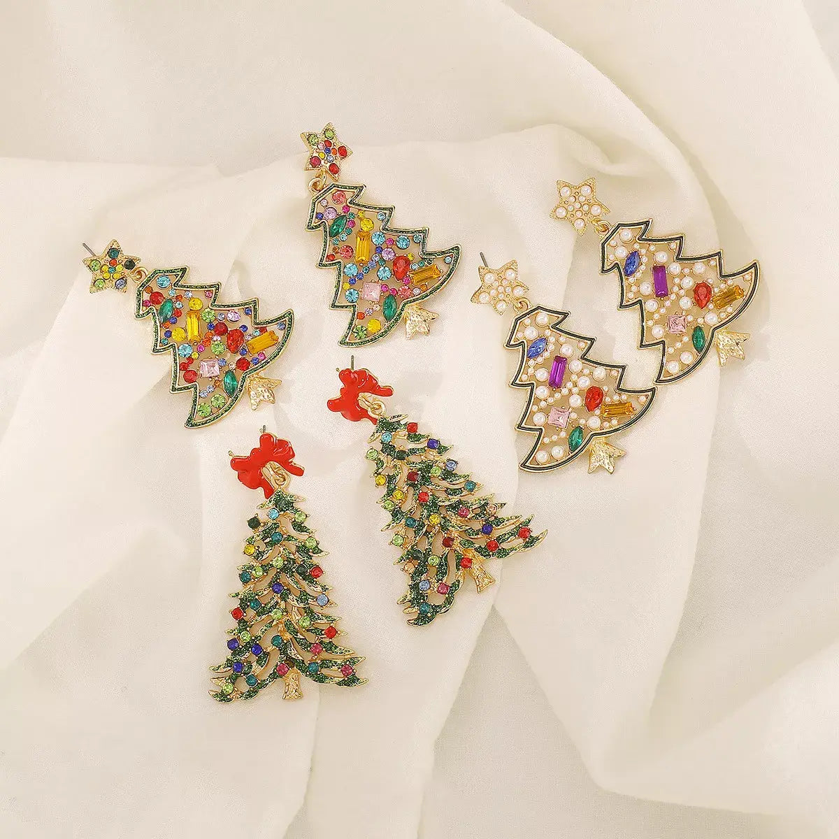 Christmas Tree Dangle Earrings - Trendsi - Flyclothing LLC