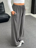 Full Size Drawstring Wide Leg Pants Plus Size - Trendsi - Flyclothing LLC