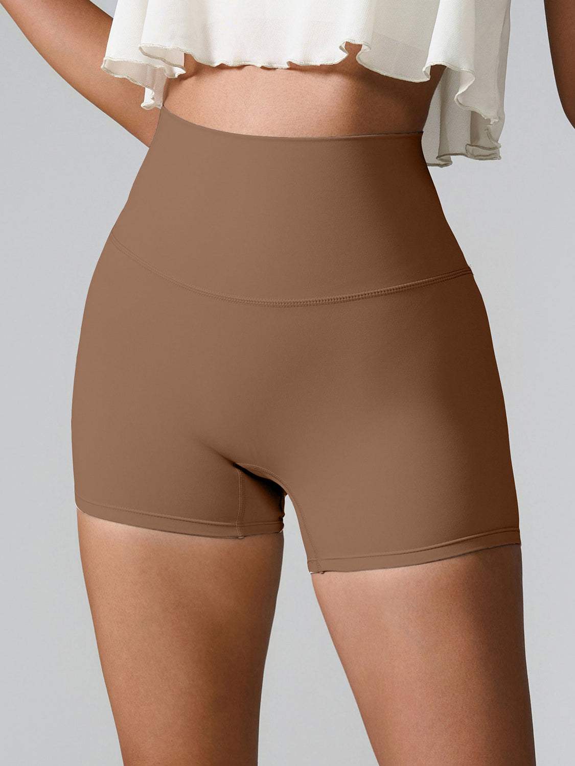 High Waist Active Shorts - Trendsi - Flyclothing LLC