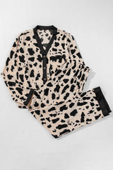 Button Up Long Sleeve Top and Pants Lounge Set - Trendsi - Flyclothing LLC