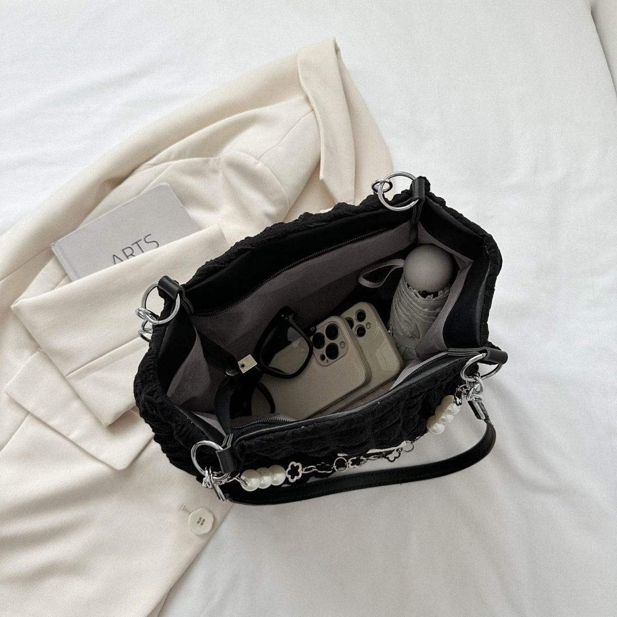 Bubble Textured Tote Bag - Trendsi - Flyclothing LLC