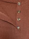 Button-Detail Dropped Shoulder Top - Trendsi - Flyclothing LLC
