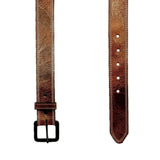 Rockmont Clothing Triple Stich Distressed Brown Leather Western Belt - Rockmount Clothing - Flyclothing LLC