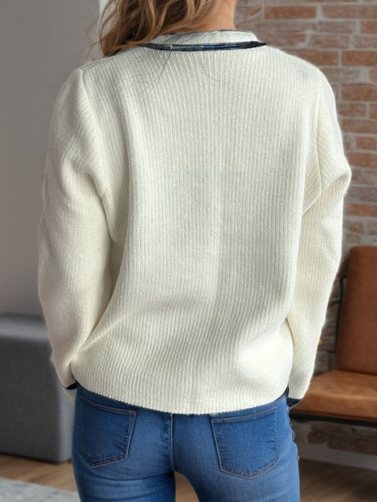 Button Down Long Sleeve Cardigan - Trendsi