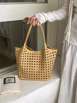 Woven Leather Shoulder Bag - Trendsi - Flyclothing LLC