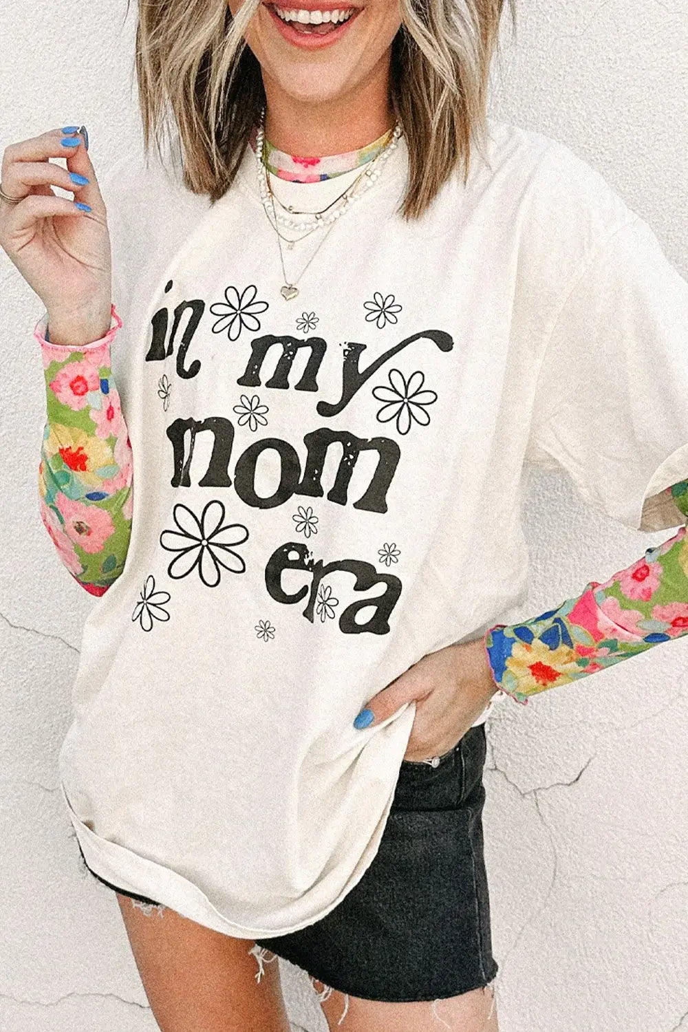 IN MY MOM ERA Round Neck Short Sleeve T-Shirt - Trendsi - Flyclothing LLC