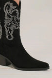 Beast Fashion Rhinestone Detail Point Toe Boots - Trendsi