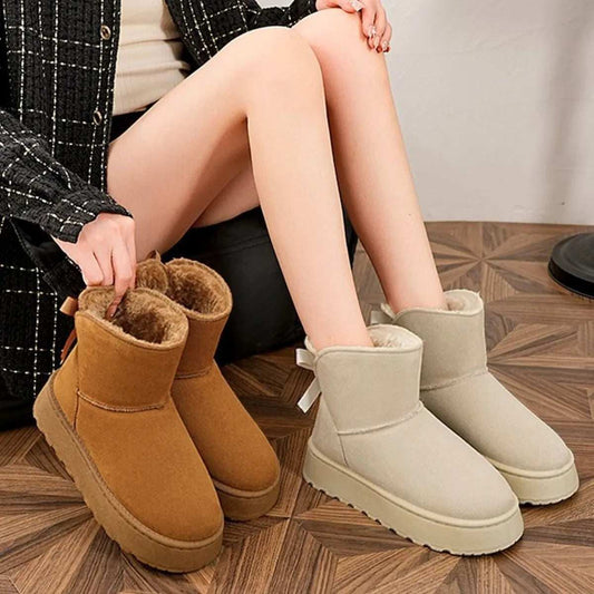 Round Toe Platform Boots - Trendsi - Flyclothing LLC