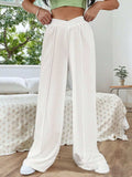 Elastic Waist Wide Leg Pants - Trendsi - Flyclothing LLC