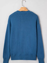 Howdy Embroidered Round Neck Sweater - Trendsi - Flyclothing LLC