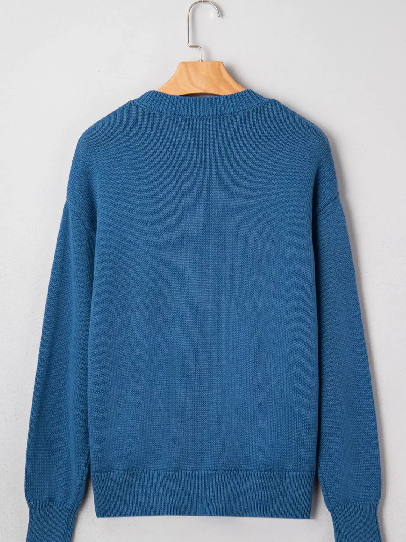 Howdy Embroidered Round Neck Sweater - Trendsi - Flyclothing LLC