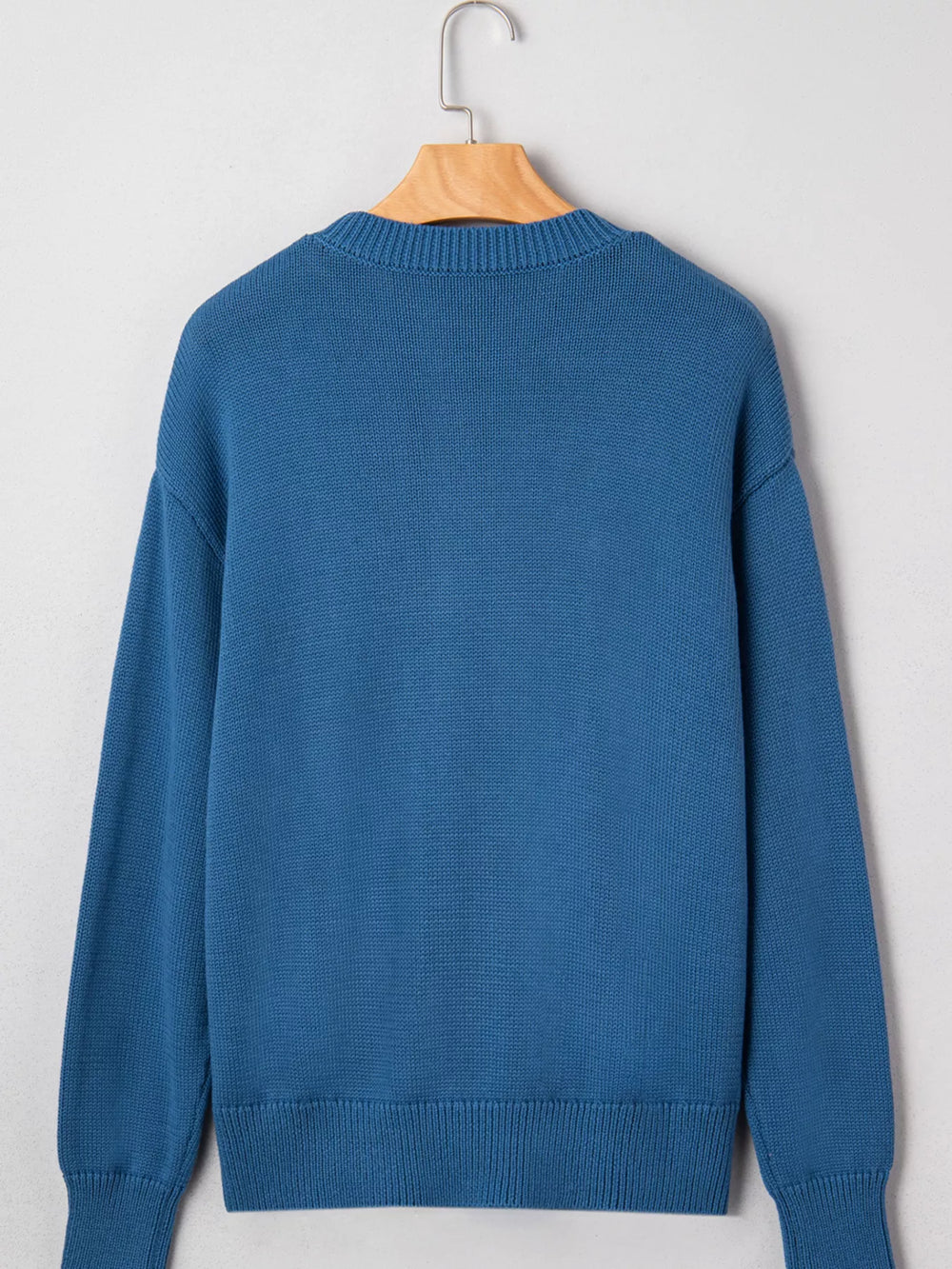 Howdy Embroidered Round Neck Sweater - Trendsi - Flyclothing LLC