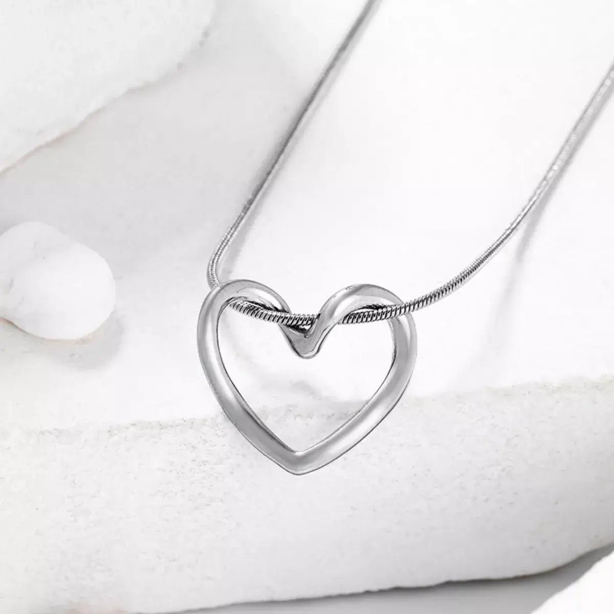 Stainless Steel Heart Necklace - Trendsi - Flyclothing LLC