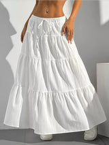 Flowy Tiered Maxi Skirt - Trendsi - Flyclothing LLC