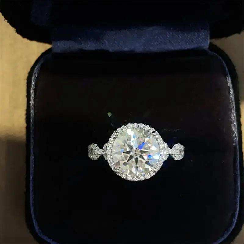 3 Carat 925 Sterling Silver Moissanite Ring - Trendsi - Flyclothing LLC