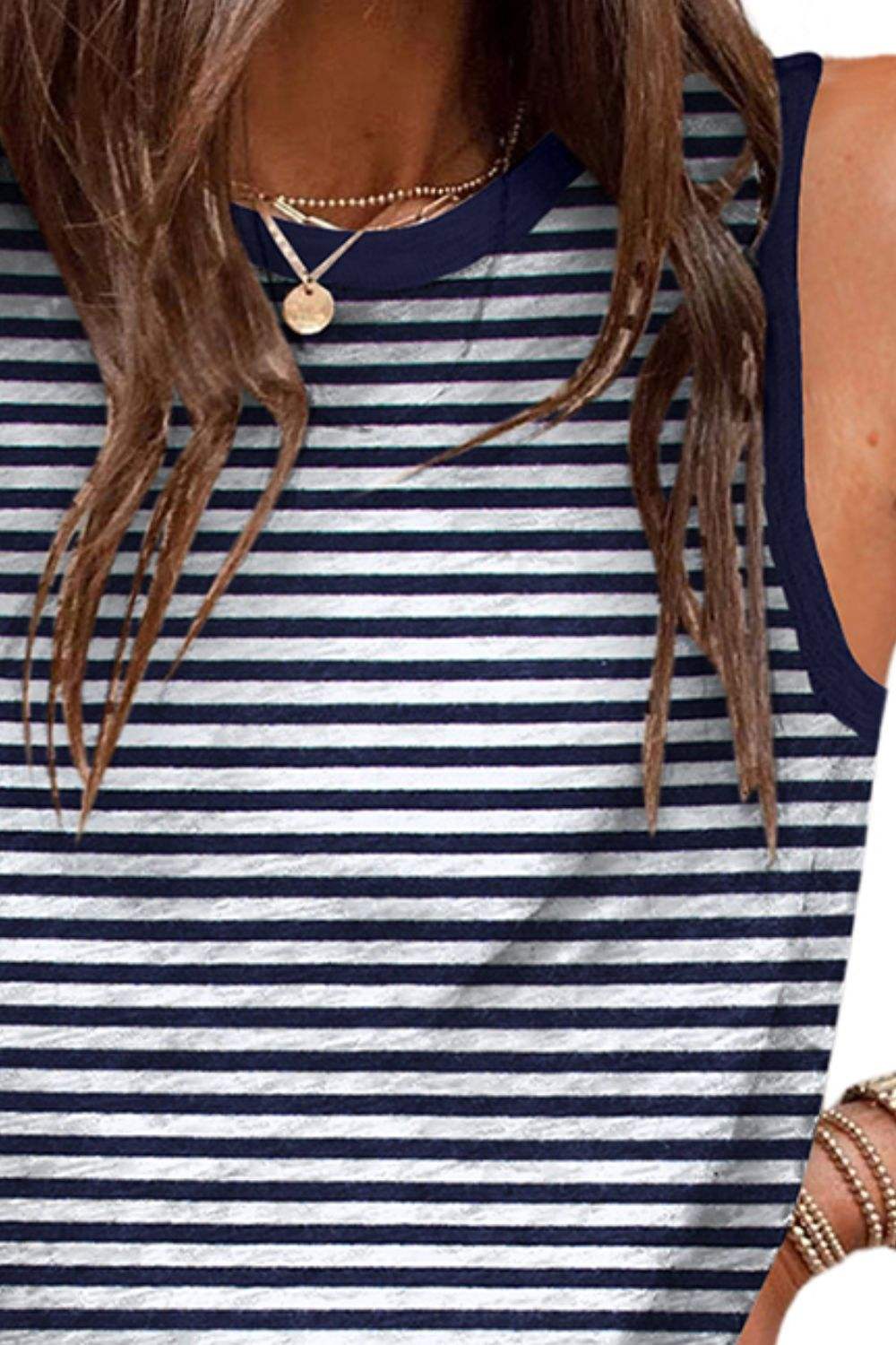Printed Round Neck Tank - Trendsi - Flyclothing LLC