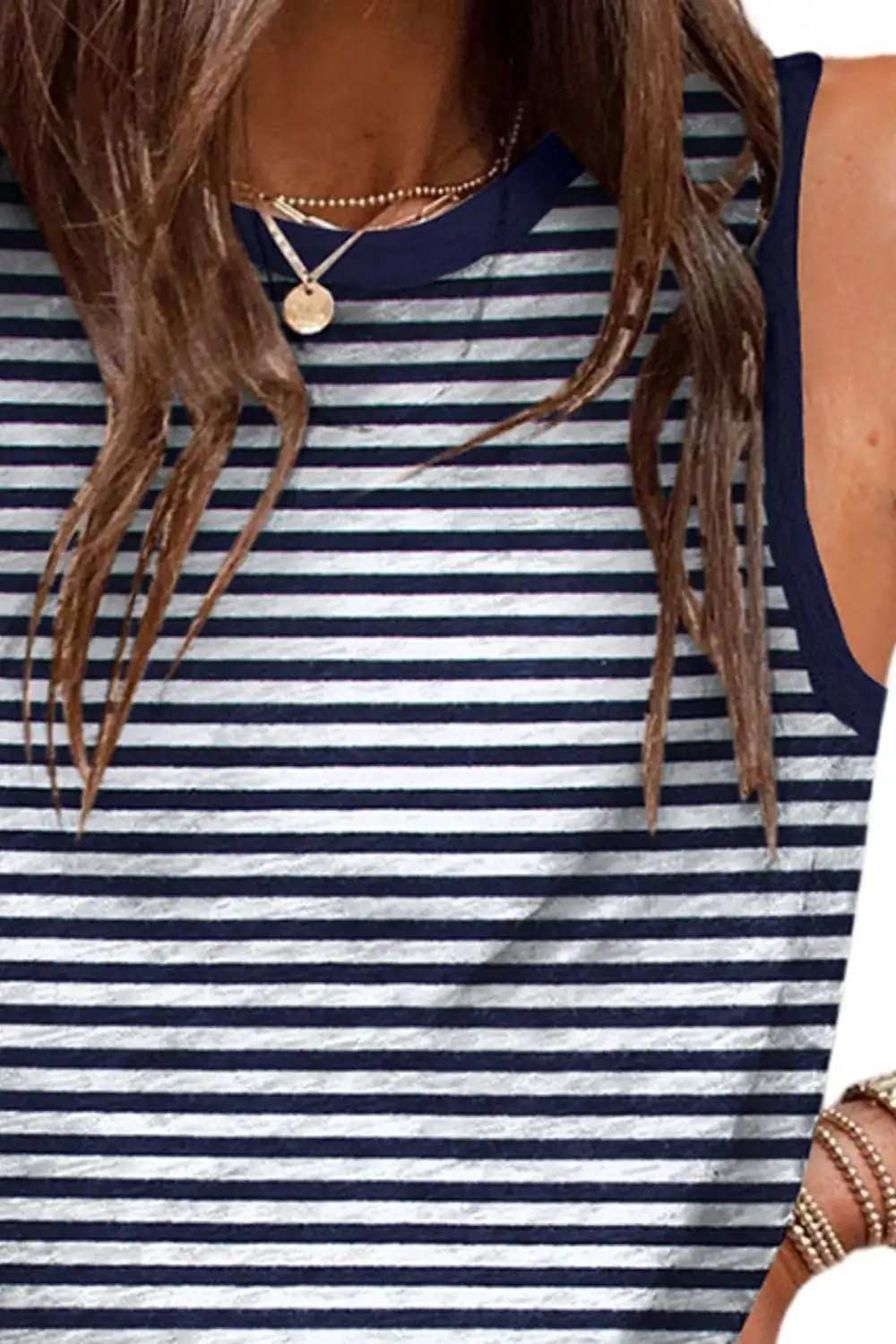 Printed Round Neck Tank - Trendsi - Flyclothing LLC