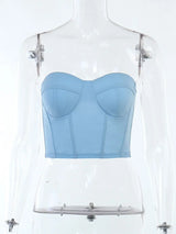 Sweetheart Neck Tube Top - Trendsi - Flyclothing LLC