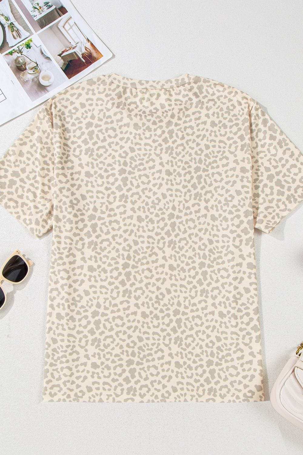 MAMA Letter Graphic Leopard Round Neck T-Shirt - Trendsi - Flyclothing LLC