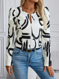 Zip Up Long Sleeve Jacket - Trendsi
