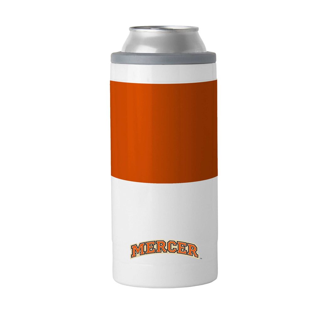 Mercer University 12oz Colorblock Slim Can Coolie - Logo Brands - Flyclothing LLC