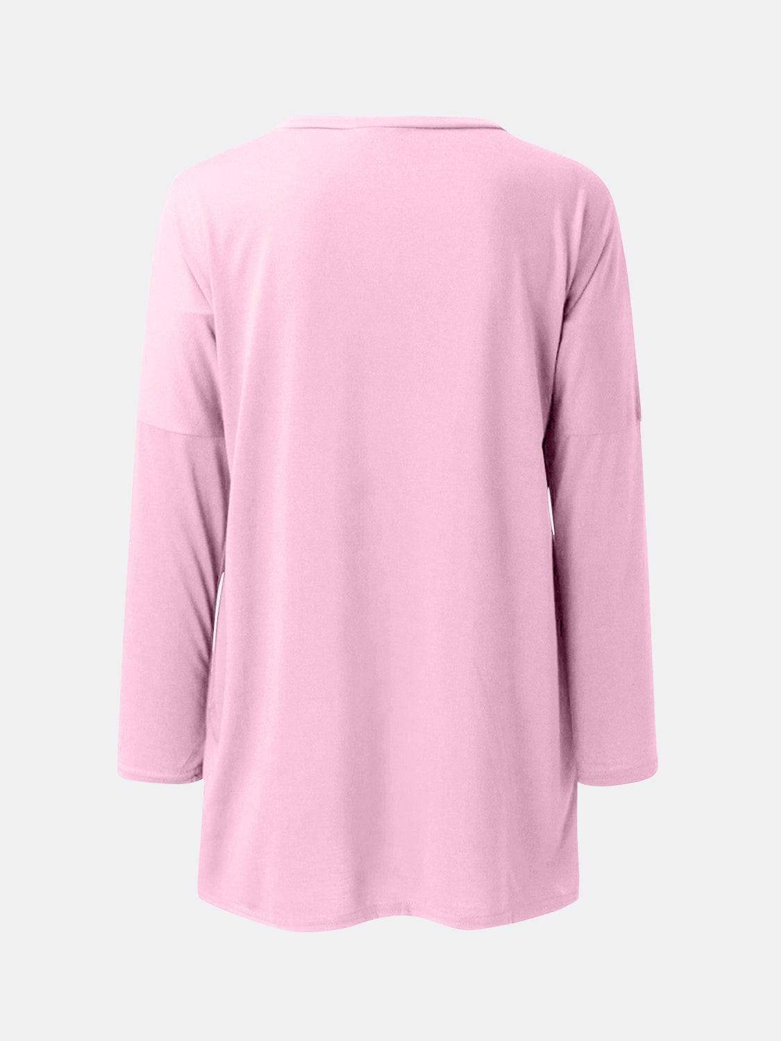 Full Size Round Neck Long Sleeve T-Shirt - Trendsi - Flyclothing LLC