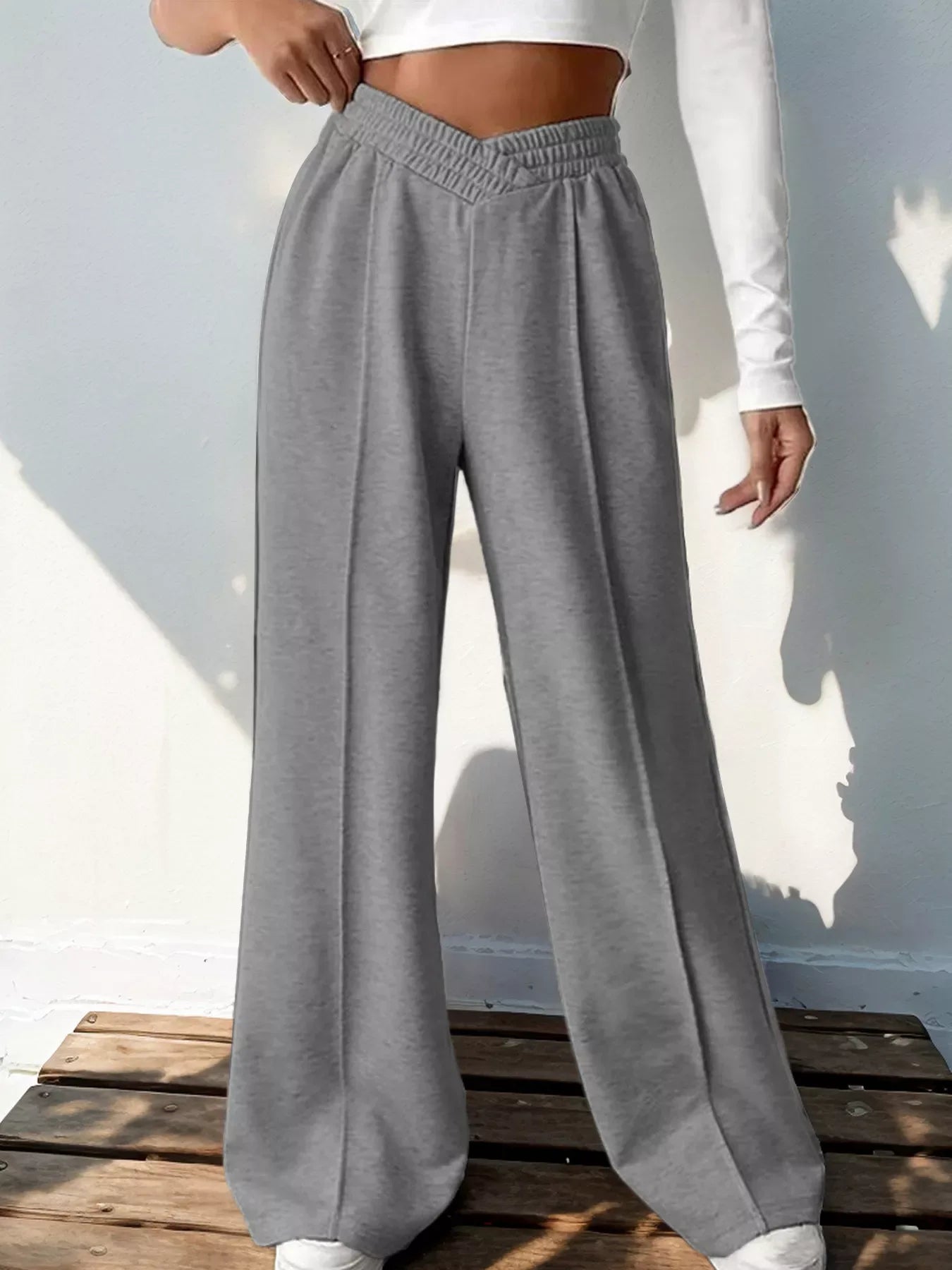 Wide Leg High Waist Pants - Trendsi - Flyclothing LLC