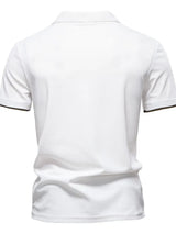 Men's Giraffe Embroidered Collared Neck Contrast Polo - Trendsi - Flyclothing LLC