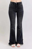 Judy Blue Full Size High Waist Flare W/ Mock Fray Tulip Hem Plus Size - Trendsi - Flyclothing LLC