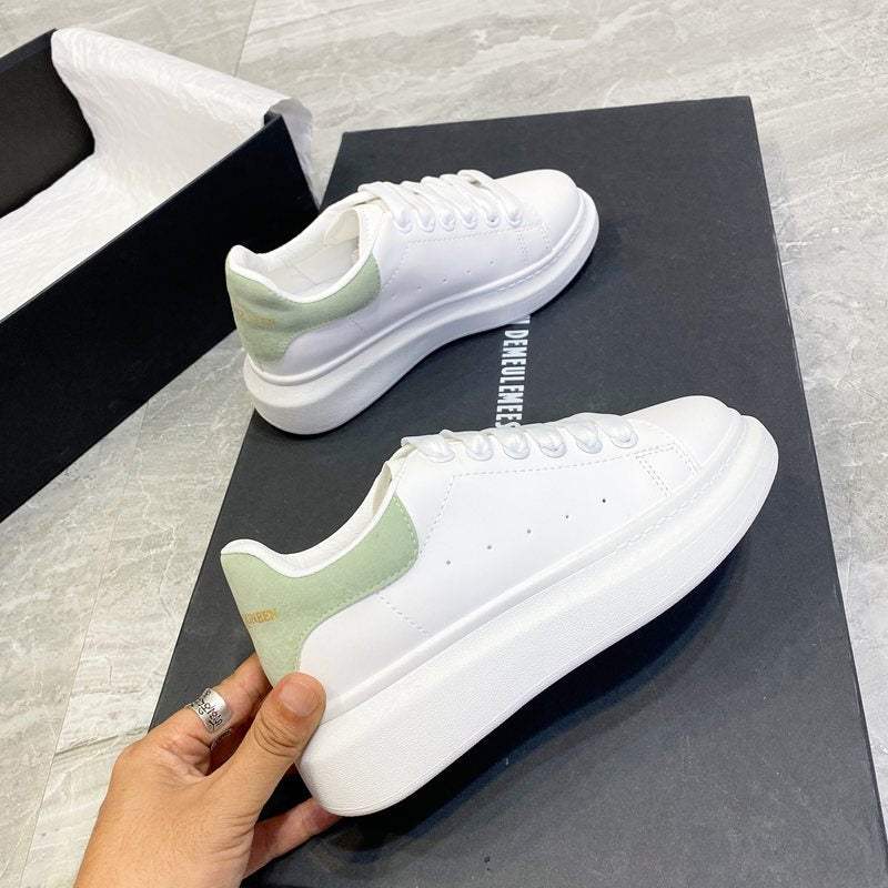 PU Leather Lace Up Round Toe Platform Sneakers - Trendsi - Flyclothing LLC