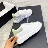 PU Leather Lace Up Round Toe Platform Sneakers - Trendsi - Flyclothing LLC