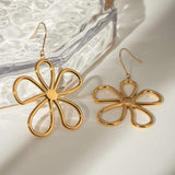 18K Gold-Plated Flower Earrings - Trendsi - Flyclothing LLC