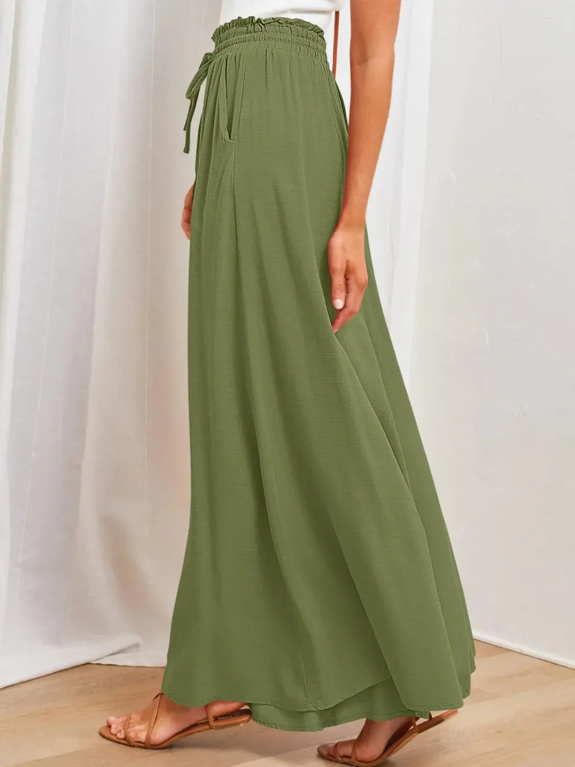 Wide Leg Pants with Pockets - Trendsi - Flyclothing LLC