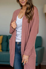 Open Front Long Sleeve Cover Up - Trendsi - Flyclothing LLC