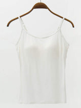 Full Size Adjustable Strap Modal Cami with Bra - Trendsi - Flyclothing LLC