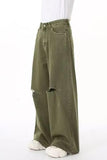 Distressed Wide Leg Jeans with Pockets - Trendsi