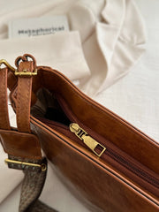 PU Leather Adjustable Strap Crossbody Bag with Pouch - Trendsi