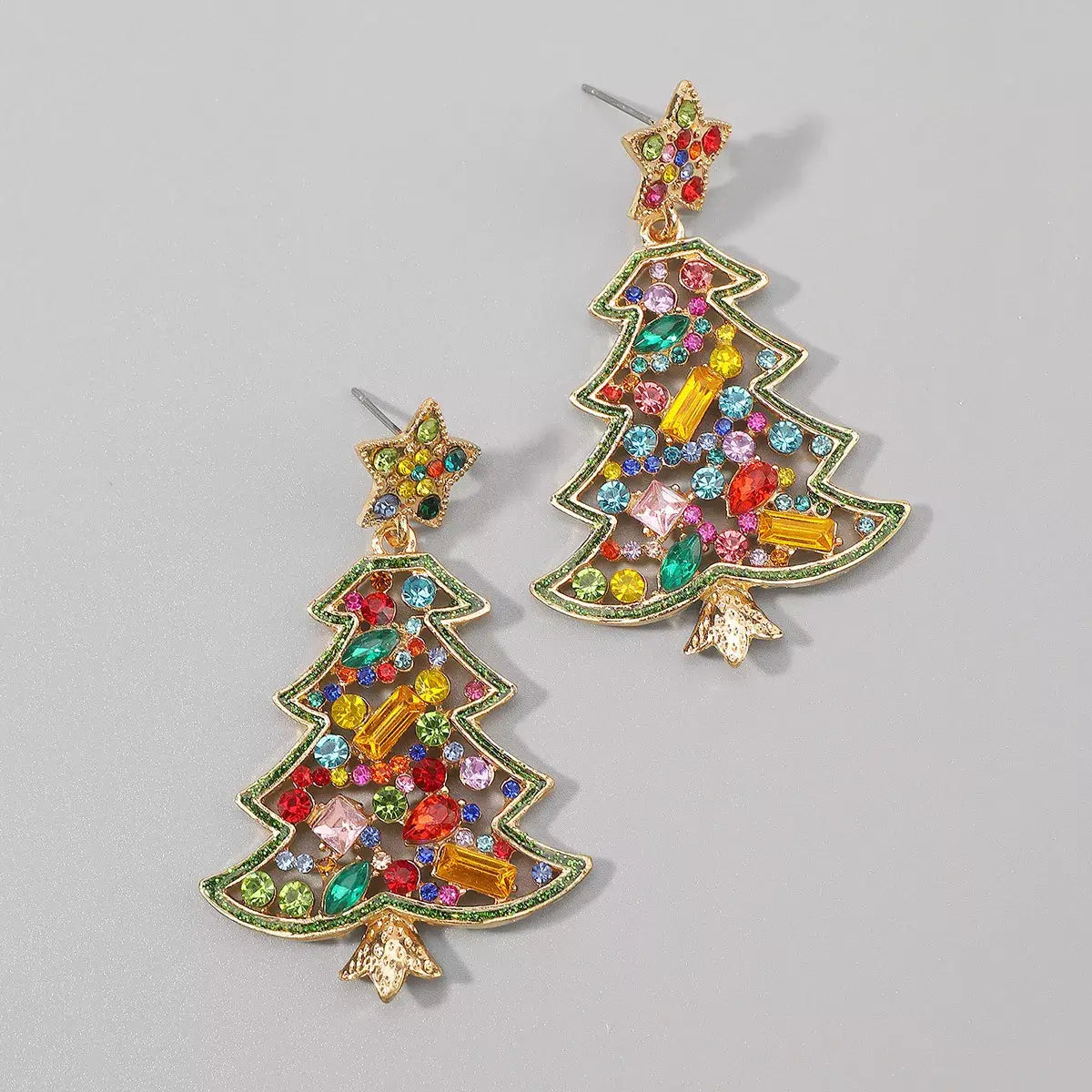 Christmas Tree Dangle Earrings - Trendsi - Flyclothing LLC