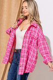 And The Why Full Size Tweed Button Down Long Sleeve Shacket - Trendsi - Flyclothing LLC