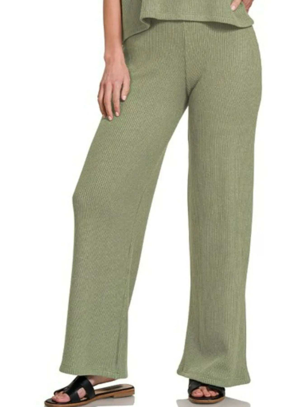 Zenana Sweater Boxy Top & Long Pants Set - Trendsi - Flyclothing LLC