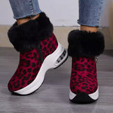 Fuzzy Side Zipper Platform Ankle Boots - Trendsi - Flyclothing LLC