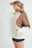 Aemi + Co Color Block Hoodie with Kangaroo Pocket - Trendsi - Flyclothing LLC