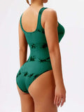 Tie-Dye Scoop Neck Wide Strap Active Bodysuit - Trendsi - Flyclothing LLC